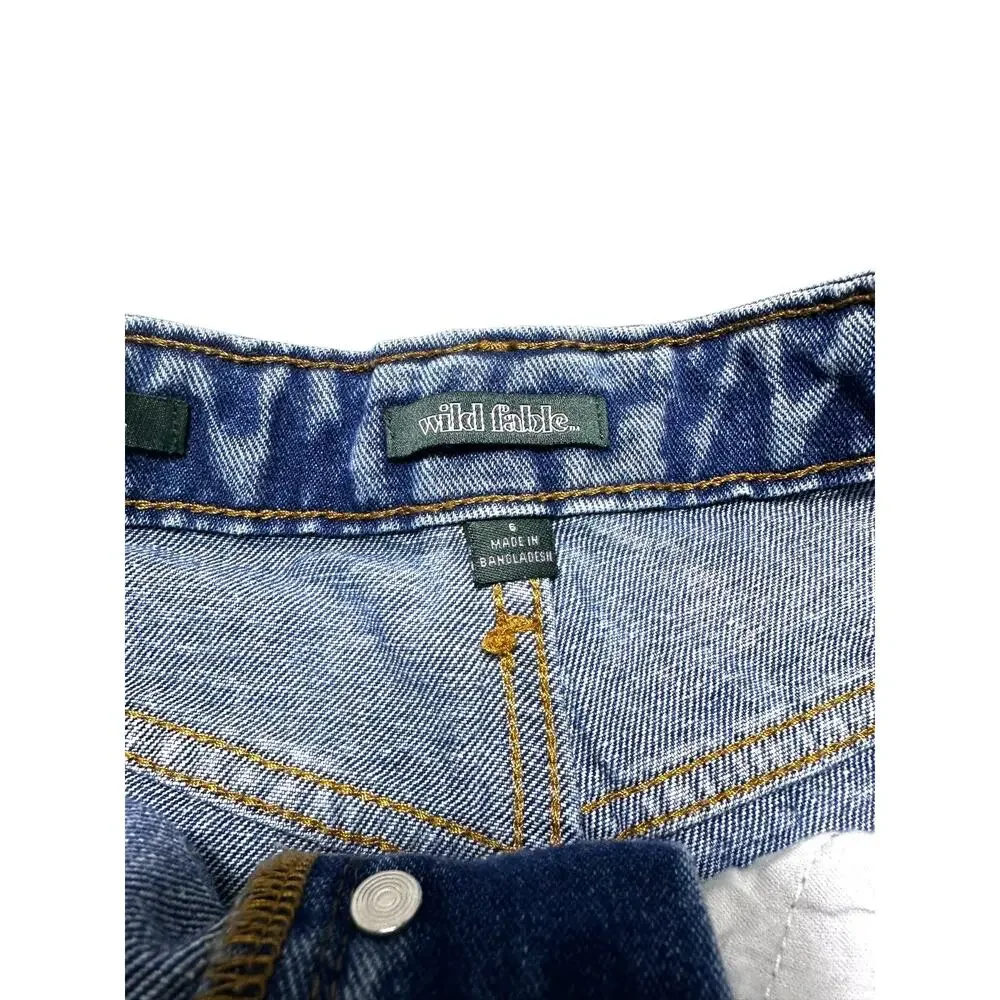 Wild Fable High Rise DIstressed Denim Frayed Hem Cut Off Shorts SIze 6